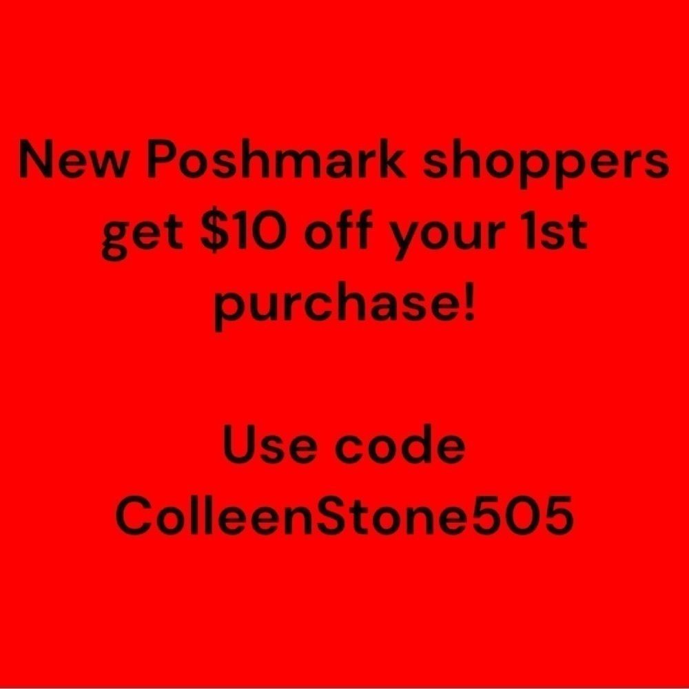 Poshmark coupon code- new shoppers use COLLEENSTONE505